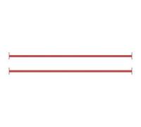 Vidaxl Barres Fixes D'exercice 2 Pcs 125 Cm Acier Rouge