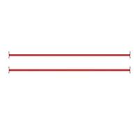 vidaXL 2x Barres Fixes d'Exercice Barres de Retournement Barres de Gymnastique Barres Horizontales pour Enfants 125 cm Acier Rouge