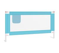 vidaXL Barrière de Sécurité de Lit d'enfant Protection de Lit Bébé Tout-Petits Chambre à Coucher Maison Intérieur Bleu 160x25 cm Tissu