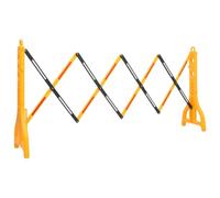 vidaXL Barrière de Circulation Pliable Barrière de Sécurité Routière Trafic Route Extérieur Chantier de Construction Jaune et Noir 250x38x96 cm