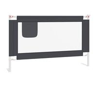 vidaXL Barrière de Sécurité de Lit d'enfant Protection de Lit Bébé Tout-Petits Chambre à Coucher Maison Intérieur Gris Foncé 120x25 cm Tissu