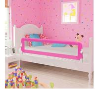 vidaXL Barrière de lit de sécurité pour tout-petits 2pcs Rose 150x42cm