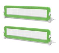 vidaXL Barrière de lit de sécurité pour tout-petits 2 pièces 150x42 cm Vert