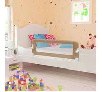 Vidaxl Barrière De Lit Enfant Taupe 102x42 Cm Polyester