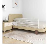 vidaXL Barrière de sécurité pour lit d'enfant 10234 Blanc (76-137x55 cm) Fer