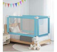 vidaXL Barrière de sécurité pour lit d'enfant 160x25 cm Bleu Tissu