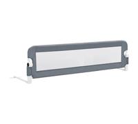 vidaXL Barrière de sécurité de lit d'enfant Gris 120x42 cm Polyester