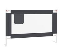 vidaXL Barrière de sécurité de lit pour bébé/tout-petits 120x25 cm Tissu Gris foncé