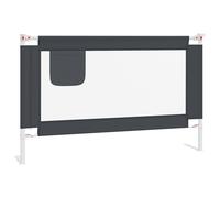 Vidaxl Barrière De Sécurité De Lit D'enfant Gris Foncé 120x25 Cm Tissu