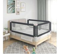 vidaXL Barrière de sécurité de lit d'enfant Gris foncé 140x25 cm Tissu 10228