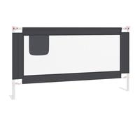 vidaXL Barrière de sécurité pour lit d'enfant 160×25 cm Gris foncé Tissu