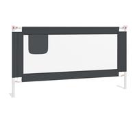vidaXL Barrière de sécurité de lit d'enfant Gris foncé 160x25 cm Tissu