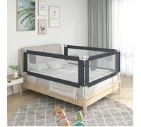 Vidaxl Barrière De Sécurité De Lit D'enfant Gris Foncé 180x25 Cm Tissu