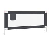 vidaXL Barrière de sécurité de lit d'enfant Gris foncé 200x25 cm Tissu