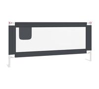 Vidaxl Barrière De Sécurité De Lit D'enfant Gris Foncé 200x25 Cm Tissu