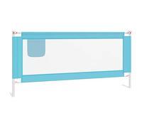 vidaXL Barrière de Sécurité de Lit d'enfant Protection de Lit Bébé Tout-Petits Chambre à Coucher Maison Intérieur Bleu 200x25 cm Tissu