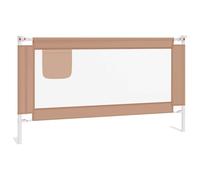 vidaXL Barrière de sécurité pour lit d'enfant Taupe 150x25 cm Tissu