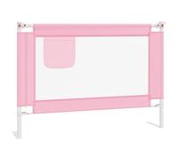 vidaXL Barrière de Sécurité de Lit d'enfant Protection de Lit Bébé Tout-Petits Chambre à Coucher Maison Intérieur Rose 90x25 cm Tissu
