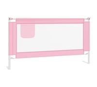 vidaXL Barrière de Sécurité de Lit d'Enfant Protection de Lit Bébé Tout-petits Chambre à Coucher Maison Intérieur Rose 150x25 cm Tissu