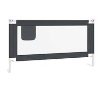 vidaXL Barrière de Sécurité de Lit d'enfant Protection de Lit Bébé Tout-Petits Chambre à Coucher Maison Intérieur Gris Foncé 160x25 cm Tissu