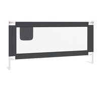 vidaXL Barrière de Sécurité de Lit d'enfant Protection de Lit Bébé Tout-Petits Chambre à Coucher Maison Intérieur Gris Foncé 190x25 cm Tissu
