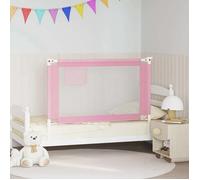Vidaxl Barrière De Sécurité De Lit D'enfant Rose 120x25 Cm Tissu
