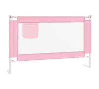 vidaXL Barrière de sécurité de lit d'enfant Rose 120x25 cm Tissu