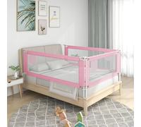 Vidaxl Barrière De Sécurité De Lit D'enfant Rose 140x25 Cm Tissu