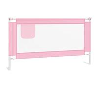 vidaXL Barrière de sécurité pour lit d'enfant en tissu rose 150 x 25 cm