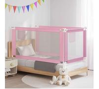 vidaXL Barrière de sécurité de lit d'enfant Rose 160x25 cm Tissu 10203