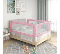 vidaXL Barrière de sécurité de lit d'enfant Rose 160x25 cm Tissu 10203