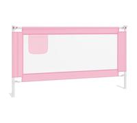 vidaXL Barrière de sécurité de lit pour bébé/tout-petits 160×25 cm tissu Rose