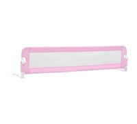 vidaXL Barrière de sécurité de lit enfant – Rail pliable 180x42 cm Rose Polyester