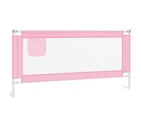 vidaXL Barrière de sécurité pour lit bébé et tout-petits Tissu Rose 190x25 cm