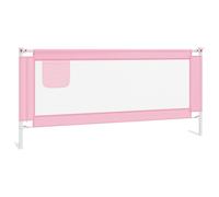 Vidaxl Barrière De Sécurité De Lit D'enfant Rose 200x25 Cm Tissu