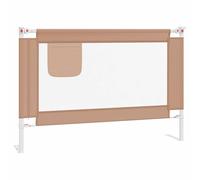 vidaXL Barrière de sécurité lit bébé Protection pour tout-petits 100x25 cm Taupe Tissu