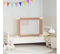 vidaXL Barrière de sécurité de lit d'enfant Taupe 100x25 cm Tissu