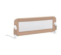 vidaXL Barrière de sécurité de lit d'enfant Taupe 120x42 cm Polyester