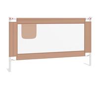 vidaXL Barrière de sécurité de lit d'enfant Taupe 140x25 cm Tissu