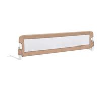 vidaXL Barrière de sécurité de lit pour enfant – Rail pliable 180x42 cm Taupe Polyester