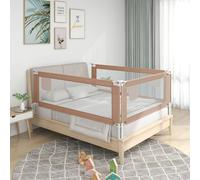 vidaXL Barrière de sécurité de lit d'enfant Taupe 190x25 cm Tissu