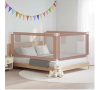 vidaXL Barrière de sécurité de lit d'enfant Taupe 190x25 cm Tissu