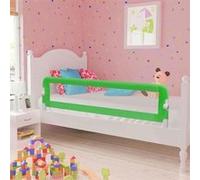 Barrière de sécurité de lit d'enfant Vert 120x42 cm Polyester 10168