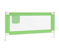 Vidaxl Barrière De Sécurité De Lit D'enfant Vert 180x25 Cm Tissu Vert