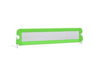 vidaXL Barrière de sécurité de lit d'enfant Vert 180x42 cm Polyester