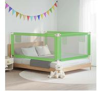 vidaXL Barrière de sécurité de lit pour bébé et tout-petits Tissu Vert 190x25 cm