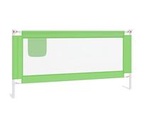 vidaXL Barrière de sécurité de lit pour bébé et tout-petits Tissu Vert 190x25 cm