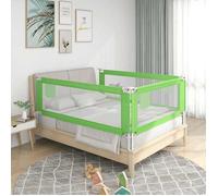 vidaXL Barrière de sécurité de lit d'enfant Vert 200x25 cm Tissu 10197