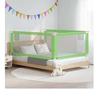 vidaXL Barrière de sécurité de lit d'enfant Vert 200x25 cm Tissu 10197
