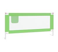 vidaXL Barrière de sécurité de lit d'enfant Vert 200x25 cm Tissu